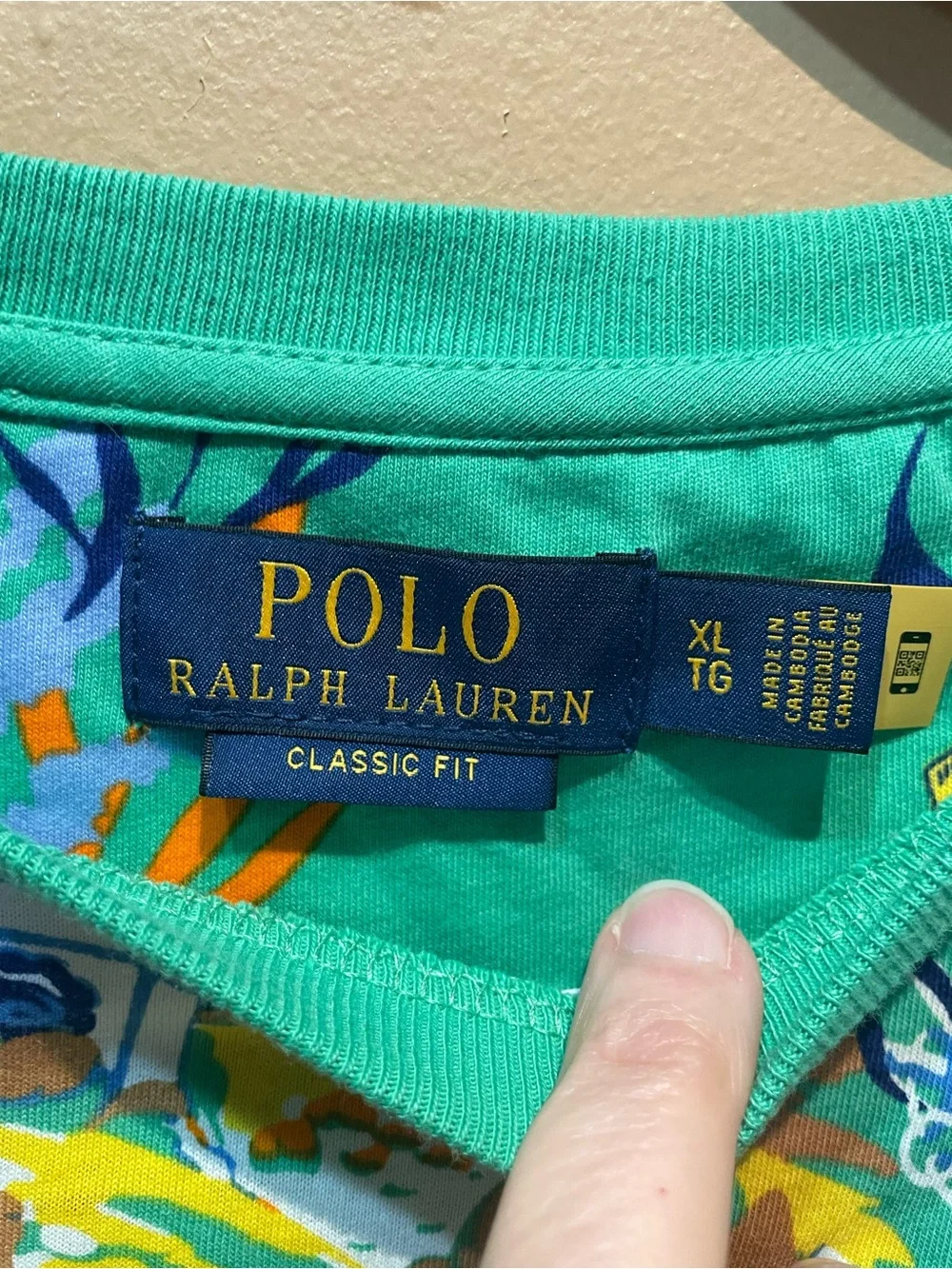 Polo Ralph Lauren Polo Bear T-Shirt XL Green Allover Print Underwater Scuba AOP